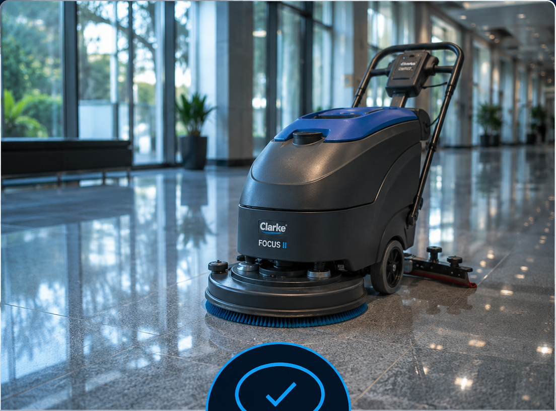 Floor scrubbing service equipment